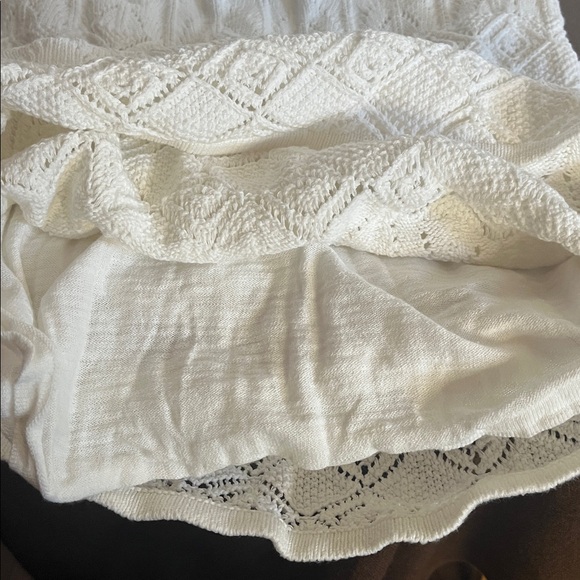 😄Z supply crocheted maxi dress lined off white medium - Picture 5 of 9